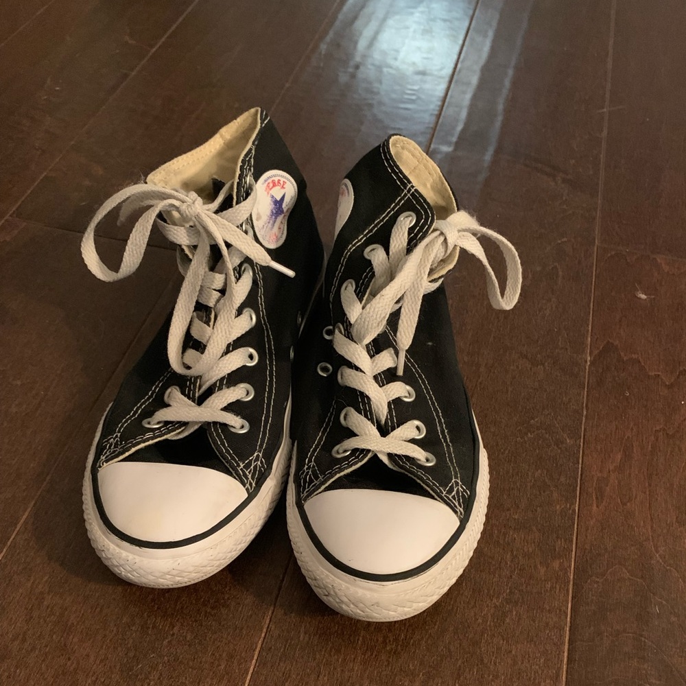Black and White All Star Converse high tops